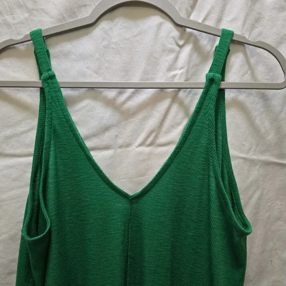 Free People Green Midi Slip Dress